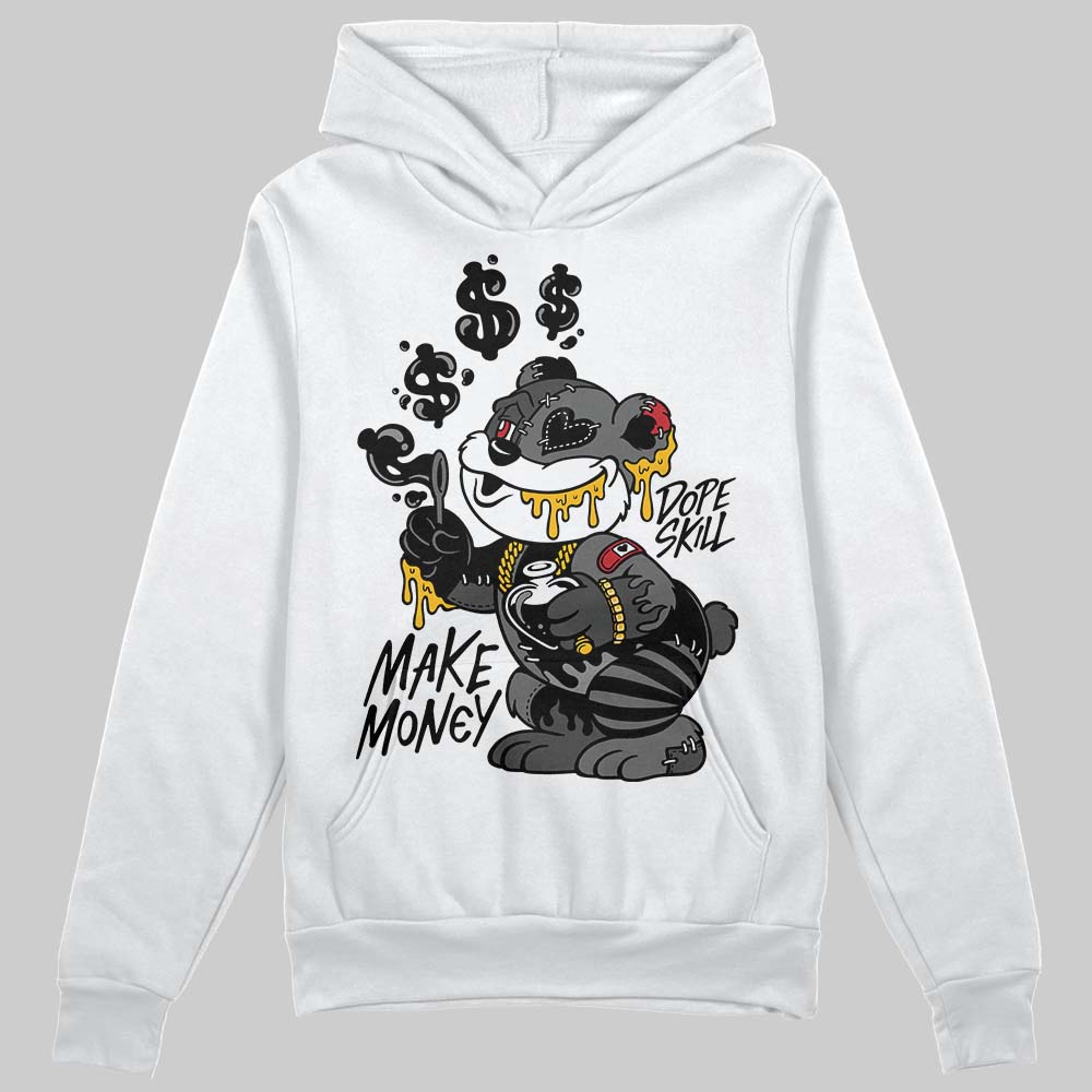 Jordan 4 “Black Cat” (2025) DopeSkill Hoodie Sweatshirt Make Money Graphic Streetwear - White