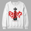 Jordan 4 Retro Red Cement DopeSkill Sweatshirt Queen Chess Graphic Streetwear - White