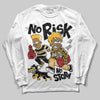 Jordan 12 Retro 'Taxi' 2025 DopeSkill Long Sleeve T-Shirt No Risk No Story Graphic Streetwear - White
