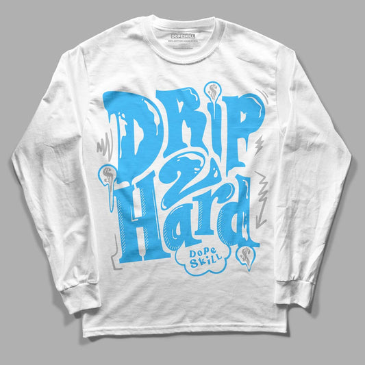 Jordan 2 Low "University Blue" DopeSkill Long Sleeve T-Shirt Drip Too Hard Graphic Streetwear - White