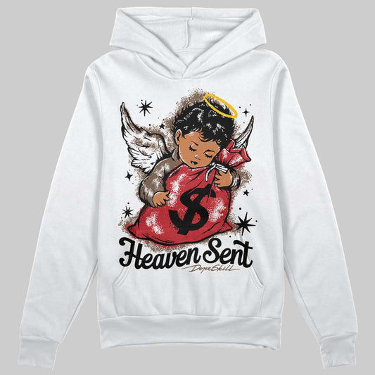 Jordan 9 'Olive' DopeSkill Hoodie Sweatshirt Heaven Sent Graphic Streetwear - White