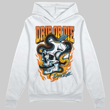 Orange, Black and White Sneakers DopeSkill Hoodie Drip or Die Graphic Streetwear - White