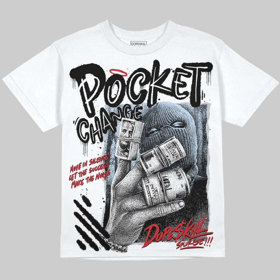 Jordan 5 Retro OG Black Metallic Reimagined DopeSkill Oversize Print T-Shirt Pocket Change Graphic Streetwear