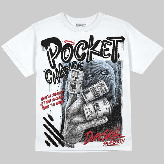 Jordan 5 Retro OG Black Metallic Reimagined DopeSkill Oversize Print T-Shirt Pocket Change Graphic Streetwear