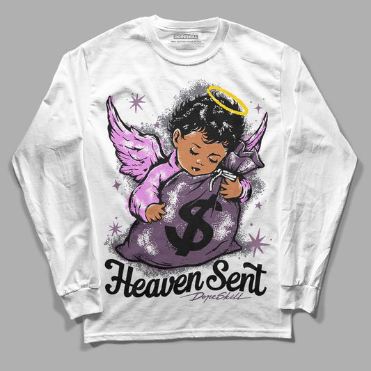 Jordan 2 “Mauve/Off-Noir” DopeSkill Long Sleeve T-Shirt Heaven Sent Graphic Streetwear - White