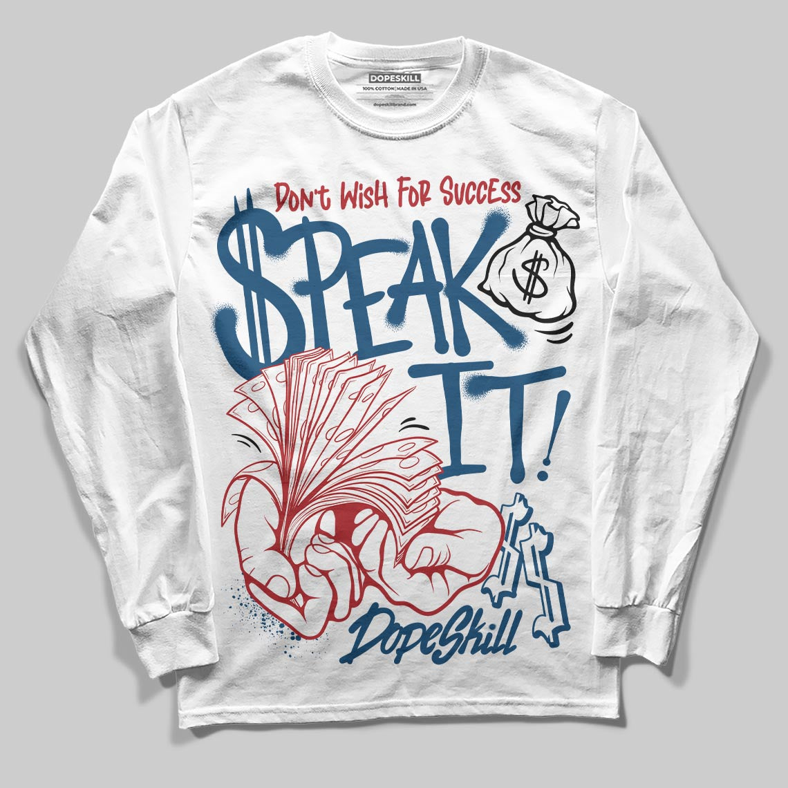 Jordan 12 Retro French Blue (2025) DopeSkill Long Sleeve T-Shirt Speak It Graphic Streetwear