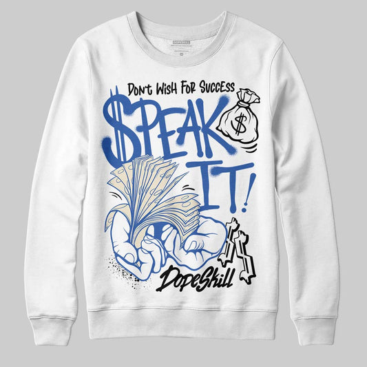 Jordan 1 Low Travis Scott x Fragment DopeSkill Sweatshirt Speak It Graphic Streetwear - White 