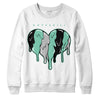 Jordan 1 High OG Green Glow DopeSkill Sweatshirt Slime Drip Heart Graphic Streetwear - White