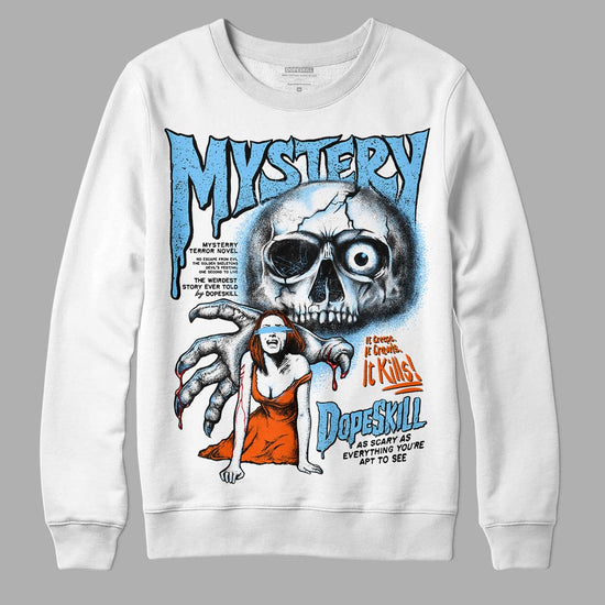 Dunk Futura University Blue DopeSkill Sweatshirt Mystery Ghostly Grasp Graphic Streetwear - White