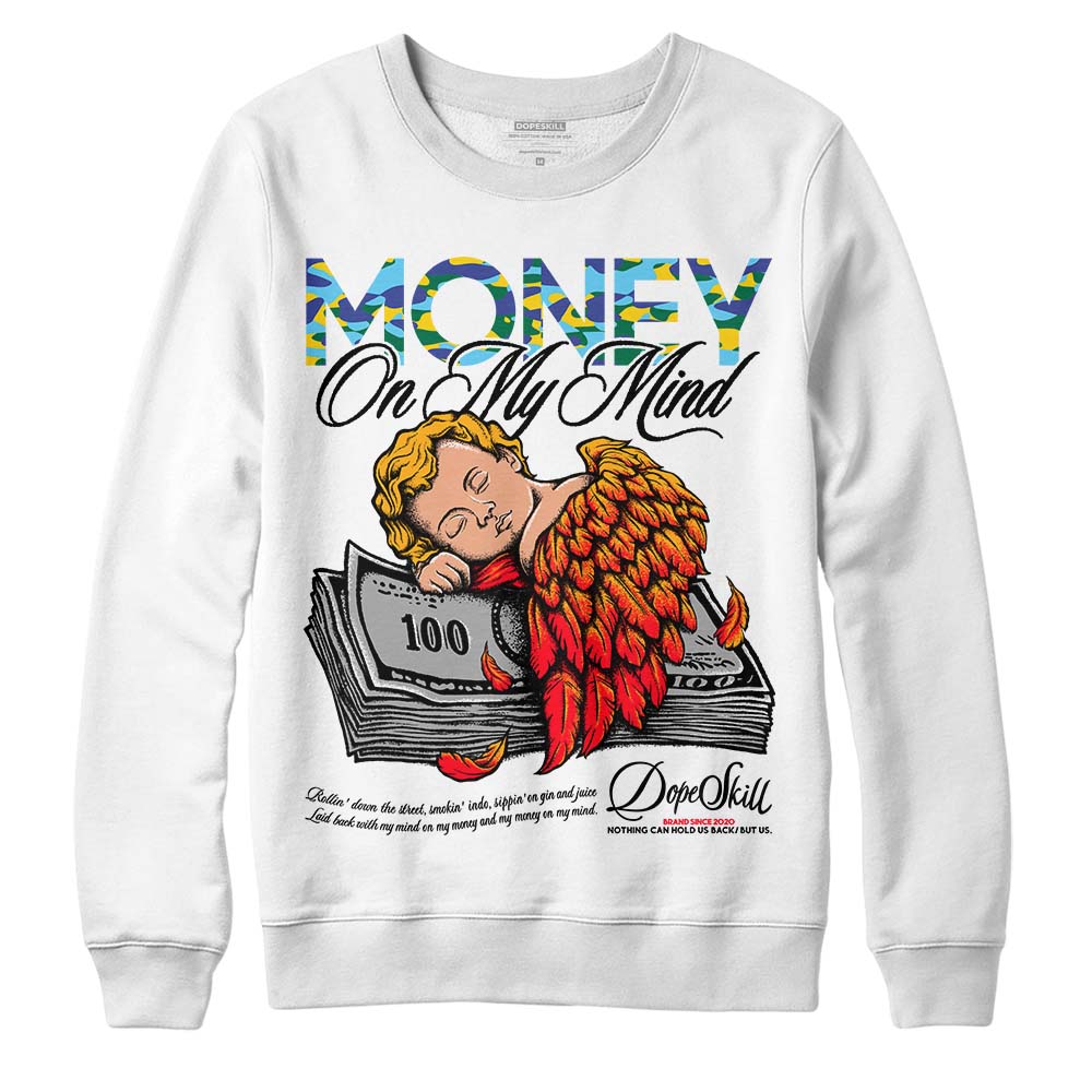 Jordan 1 Mid GS 'Six Championships' DopeSkill Sweatshirt MOMM Graphic Streetwear - White