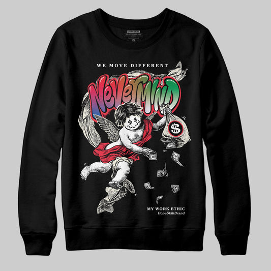 Jordan 11 Retro 285 Atlanta DopeSkill Sweatshirt Nevermind Graphic Streetwear - Black