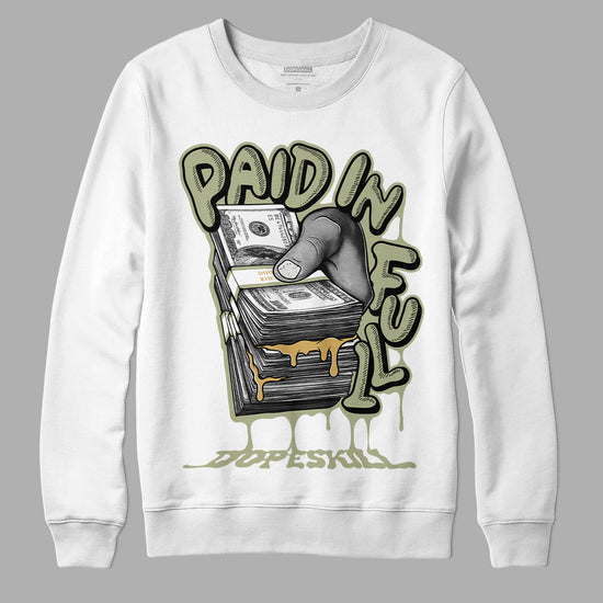 Jordan 5 Jade Horizon DopeSkill Sweatshirt Paid In Full Graphic Streetwear - White