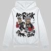 Jordan 4 “Black Cat” (2025) DopeSkill Hoodie Sweatshirt No Risk No Story Graphic Streetwear - White