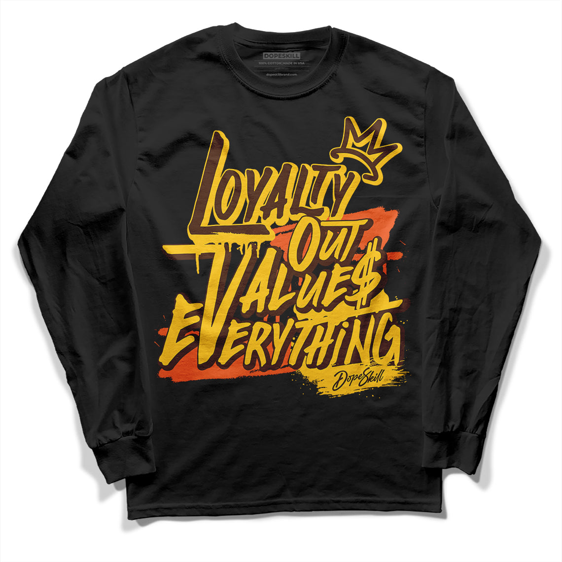 Yellow Sneakers DopeSkill Long Sleeve T-Shirt LOVE Graphic Streetwear - Black