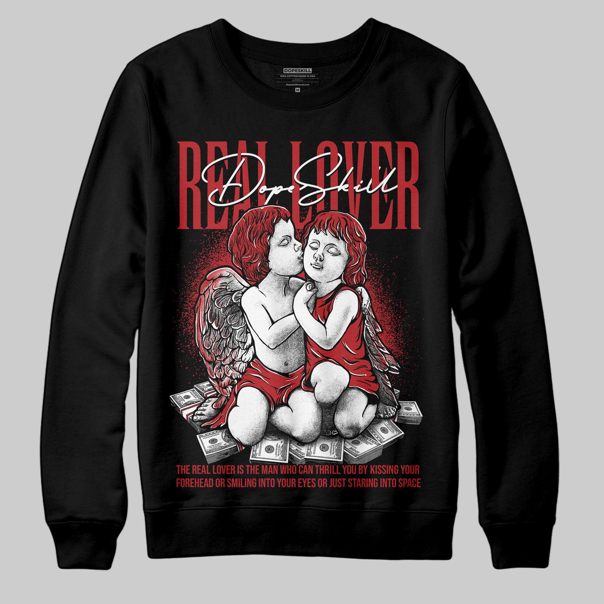 Jordan 12 Retro Flu Game (2025) DopeSkill Sweatshirt Real Lover Graphic Streetwear - Black