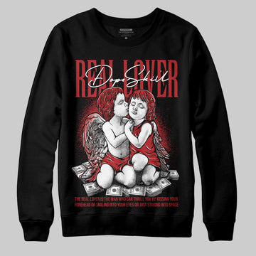 Jordan 12 Retro Flu Game (2025) DopeSkill Sweatshirt Real Lover Graphic Streetwear - Black