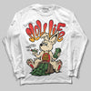 Red Sneakers DopeSkill Long Sleeve T-Shirt Slow Life Graphic Streetwear  - White