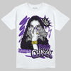 Jordan 13 Court Purple DopeSkill T-Shirt NPC Graphic Streetwear - White