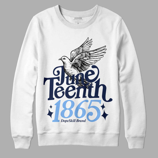 Jordan 5 Midnight Navy DopeSkill Sweatshirt Juneteenth 1865 Graphic Streetwear