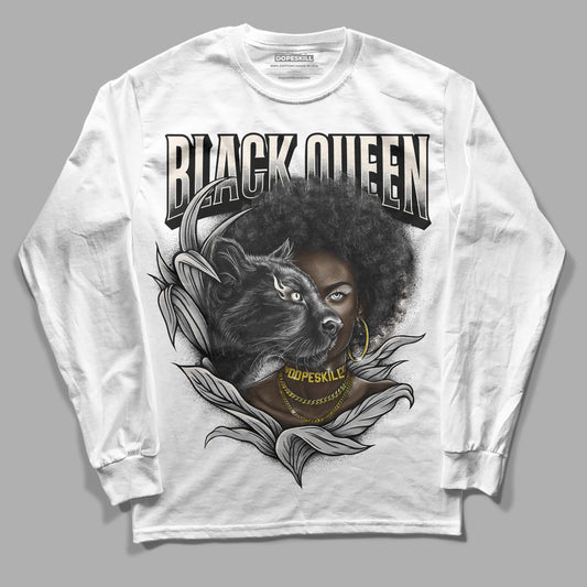 Jordan 3 “Off Noir” DopeSkill Long Sleeve T-Shirt New Black Queen Graphic Streetwear - White