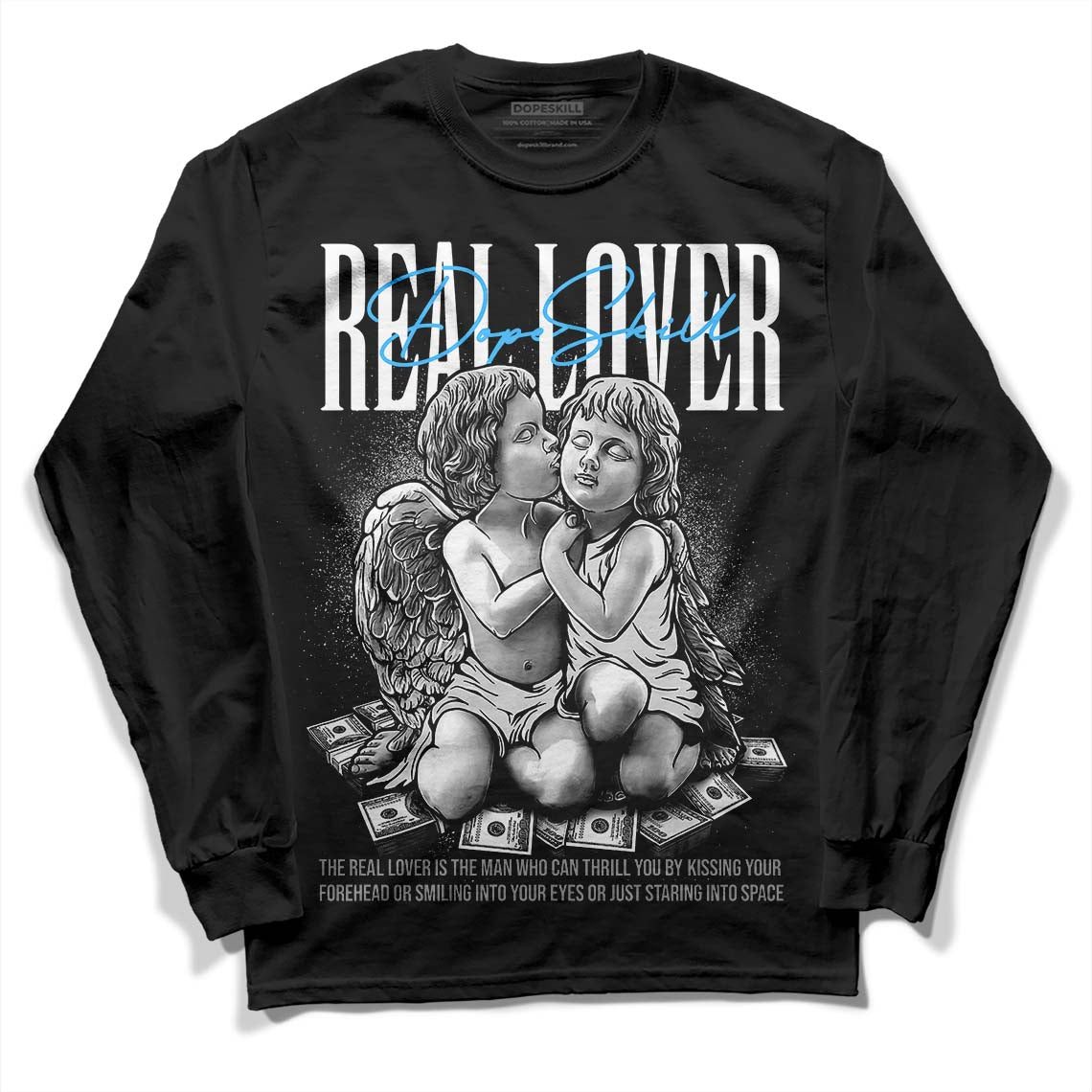 Dunk Low ‘Pure Platinum’ DopeSkill Long Sleeve T-Shirt Real Lover Graphic Streetwear - Black