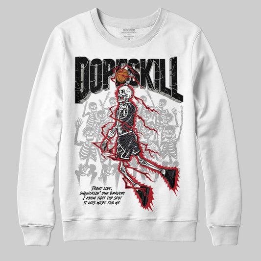 Jordan 3 Retro Black Cat DopeSkill Sweatshirt Thunder Dunk Graphic Streetwear - White