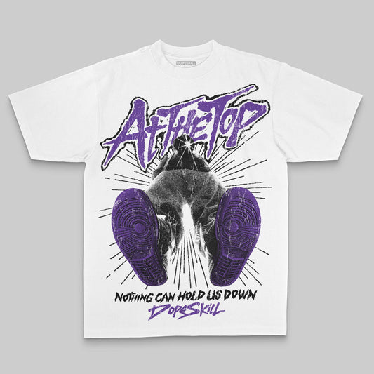 Purple Oversize Print Nothing Can Hold US Down DopeSkill Graphic Premium T-shirt Streetwear - White