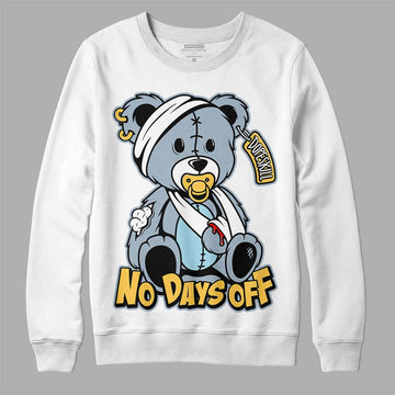 Jordan 13 “Blue Grey” DopeSkill Sweatshirt Hurt Bear Graphic Streetwear - White 