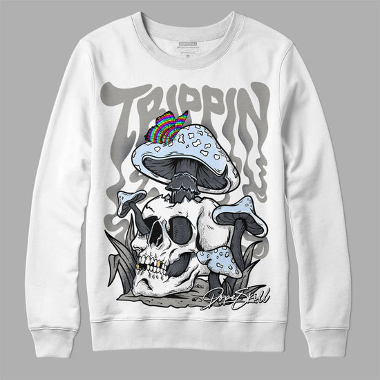 Jordan 6 Retro Cool Grey DopeSkill Sweatshirt Trippin Graphic Streetwear - WHite