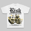 Yellow Oversize Print Risk Is Better Than Regret DopeSkill Graphic Premium T-shirt Streetwear - White