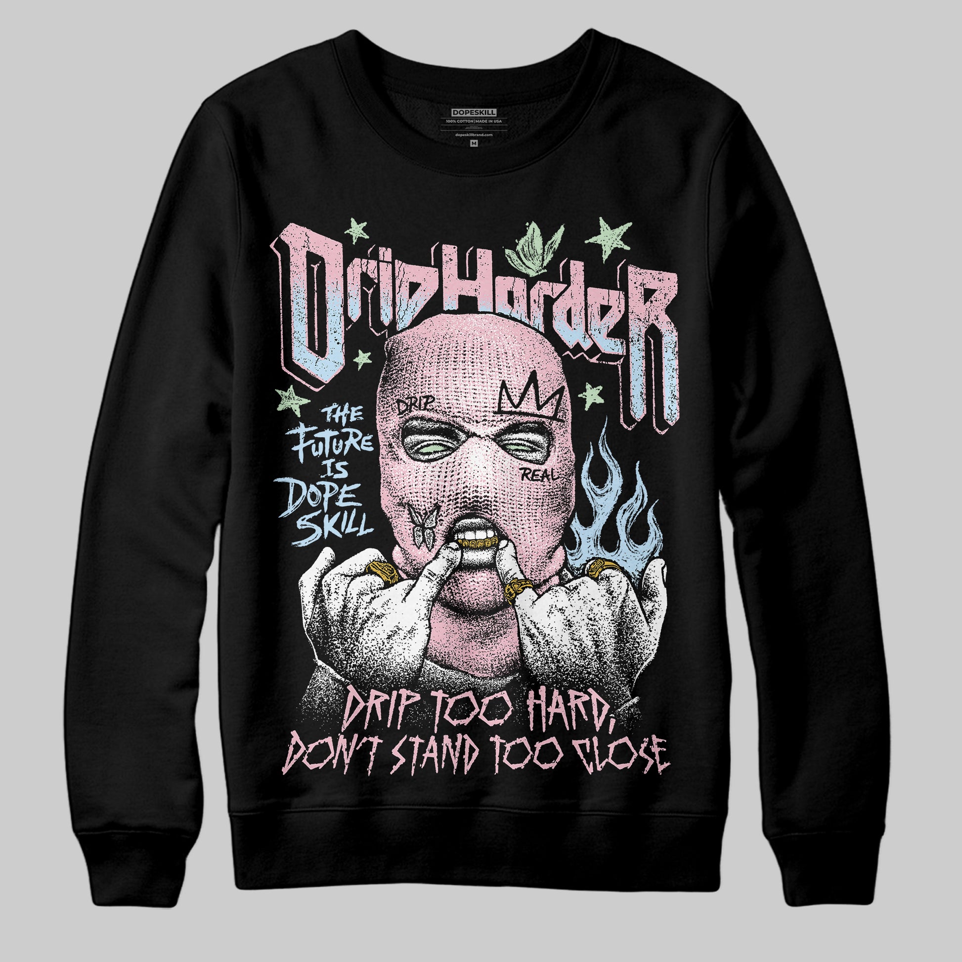 Jordan 4 Retro Valentine's Day (2026) (GS) DopeSkill Sweatshirt Drip Harder Graphic Streetwear - black