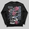 Jordan 3 GS “Denim/Pink Glow” DopeSkill Long Sleeve T-Shirt Side Hustle Graphic Streetwear - Black