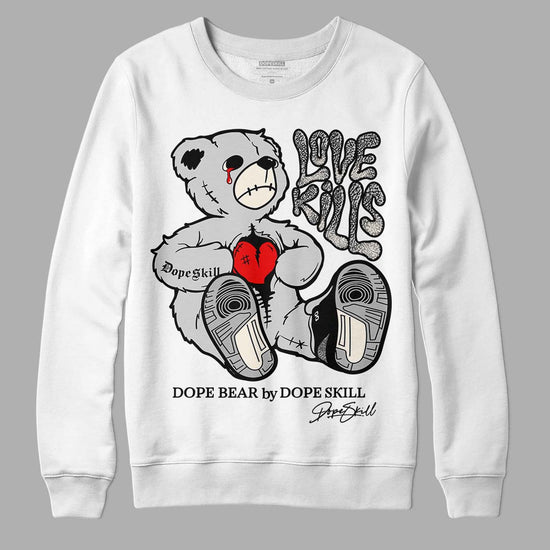 Jordan 3 “Off Noir” DopeSkill Sweatshirt Love Kills Graphic Streetwear - White