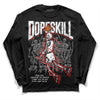 Jordan 14 "Black/White" DopeSkill Long Sleeve T-Shirt Thunder Dunk Graphic Streetwear - Black