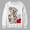 Jordan 2 Cement Grey DopeSkill Sweatshirt Broken Heart Graphic Streetwear - White