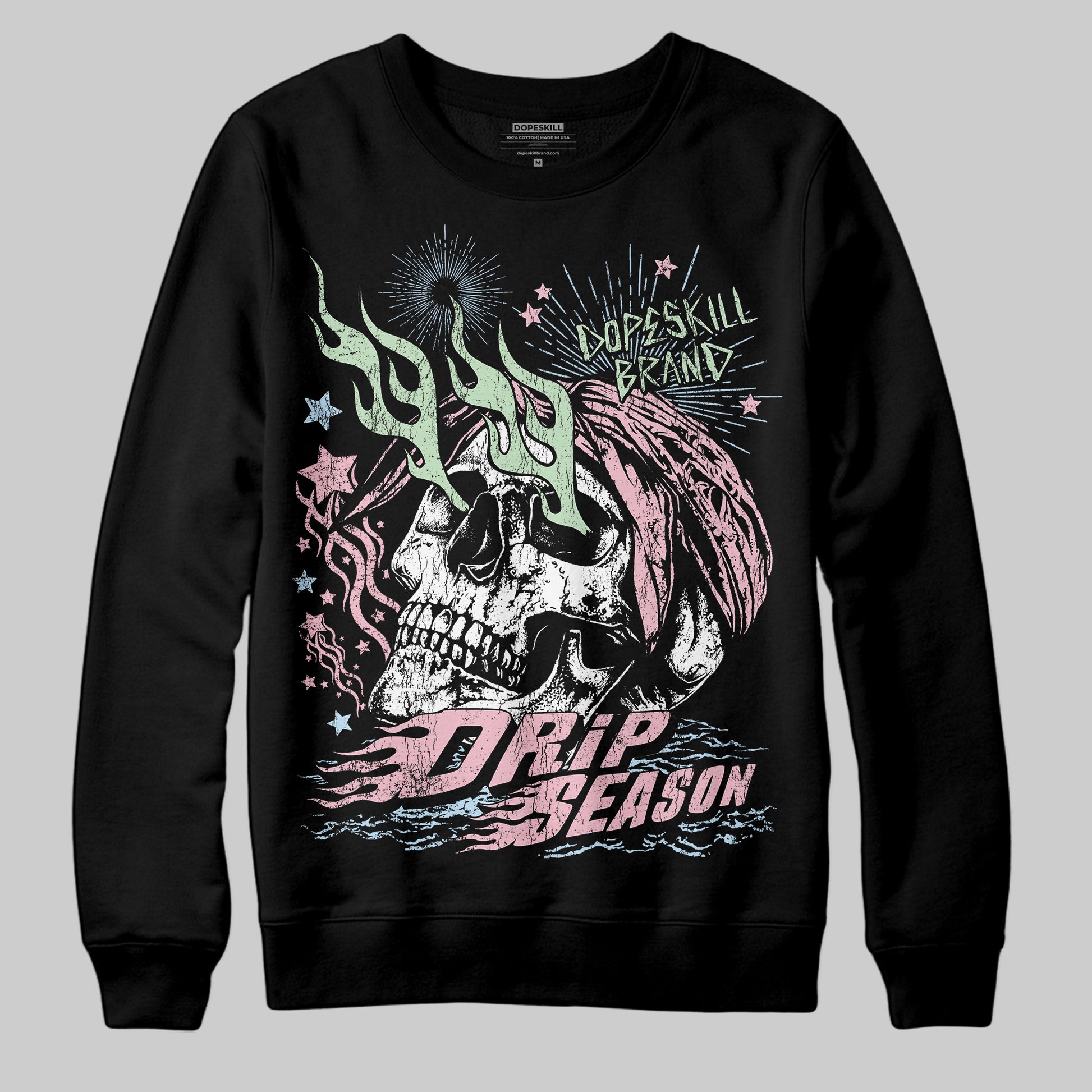 Jordan 4 Retro Valentine's Day (2026) (GS) DopeSkill Sweatshirt Drip Season Graphic Streetwear - Black