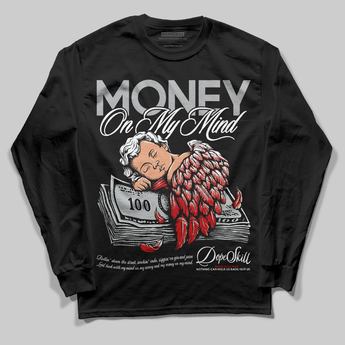 Jordan 3 OG “Black Cement” DopeSkill Long Sleeve T-Shirt MOMM Graphic Streetwear - Black