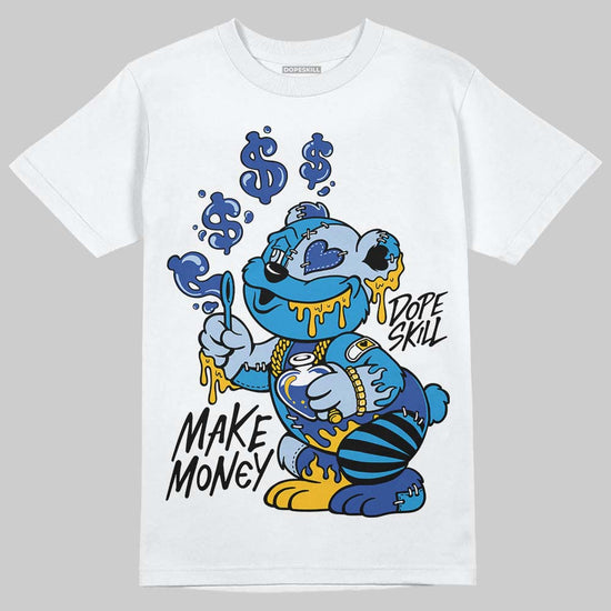 Royal Blue Sneakers DopeSkill T-Shirt Make Money Graphic Streetwear - White