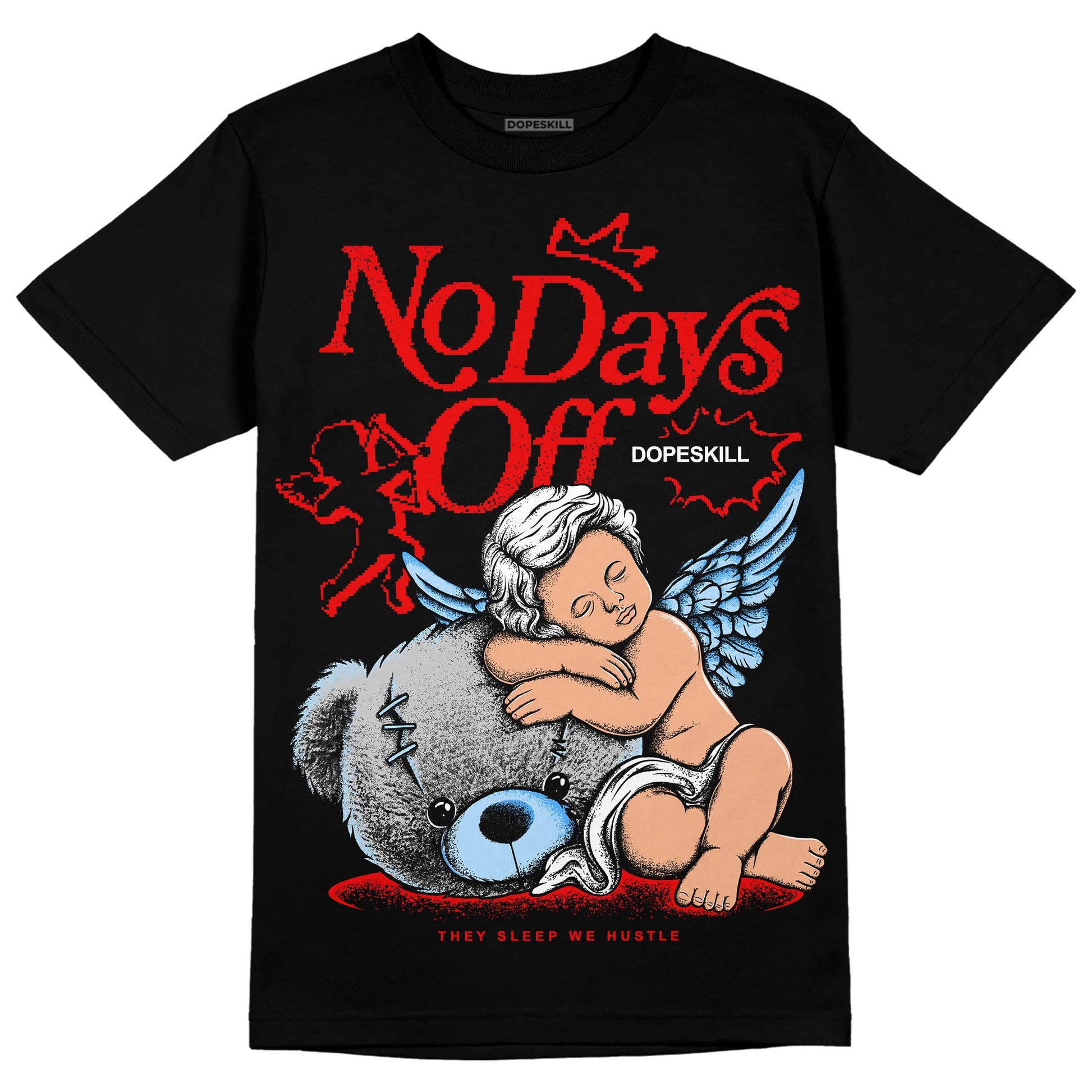 Jordan 11 Retro Cherry DopeSkill T-Shirt New No Days Off Graphic Streetwear - Black