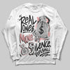 Harris Tweed x Wmns Dunk Low 'Black Phantom' DopeSkill Long Sleeve T-Shirt Real Ones Move In Silence Graphic Streetwear - White 