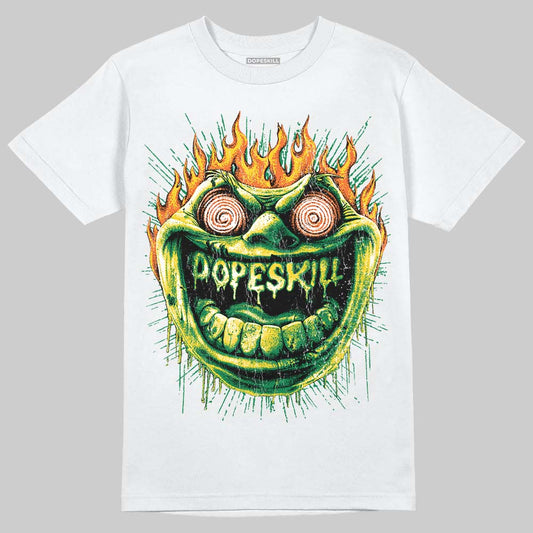 Green Sneakers DopeSkill T-Shirt Hellfire Graphic Streetwear - White 