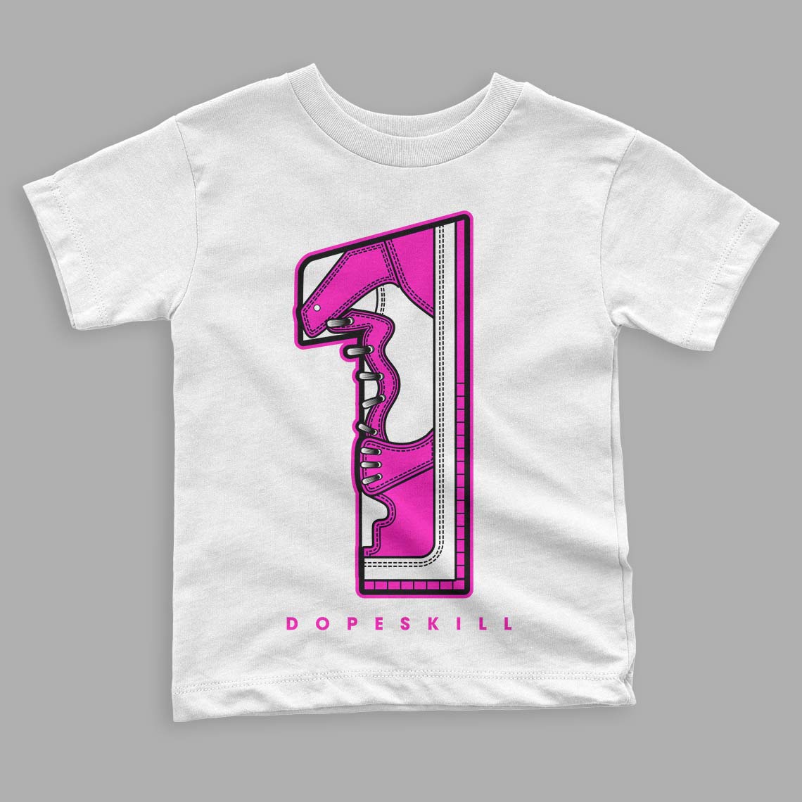 Dunk Low GS “Active Fuchsia” DopeSkill Toddler Kids T-shirt No.1 Graphic Streetwear - White