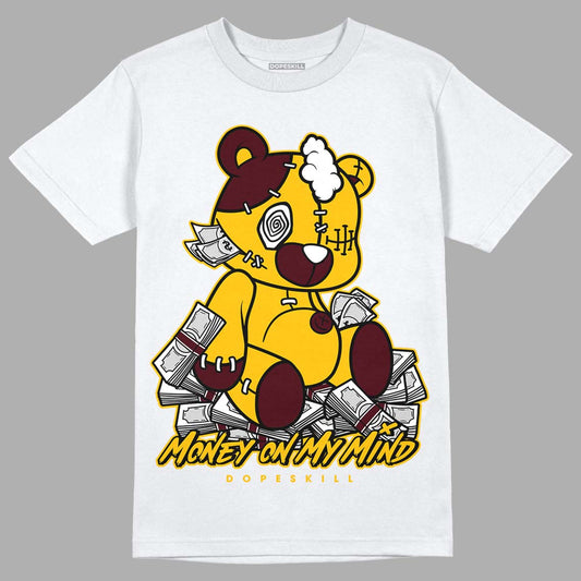 Dunk Yellow Bordeaux DopeSkill T-Shirt MOMM Bear Graphic Streetwear - White