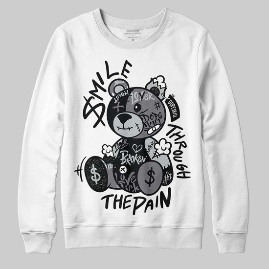 Jordan 4 “Fear” DopeSkill Sweatshirt Smile Through The Pain Graphic Streetwear - White