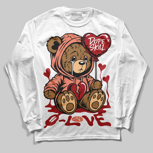 Jordan 1 High OG Rare Air “Cinnabar” DopeSkill Long Sleeve T-Shirt Broken Bear Graphic Streetwear - White