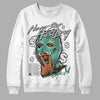 Jordan 3 "Green Glow" DopeSkill Sweatshirt Never Stop Hustling Graphic Streetwear - White 