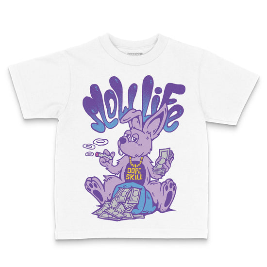 PURPLE Sneakers DopeSkill Toddler Kids T-shirt Slow Life Graphic Streetwear - White