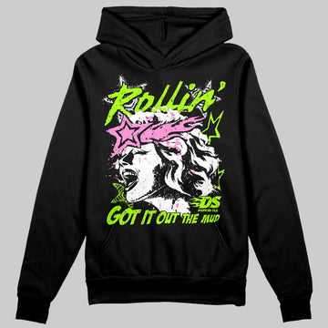 Neon Green Sneakers DopeSkill Hoodie Got It Out The Mud Graphic Streetwear - Black