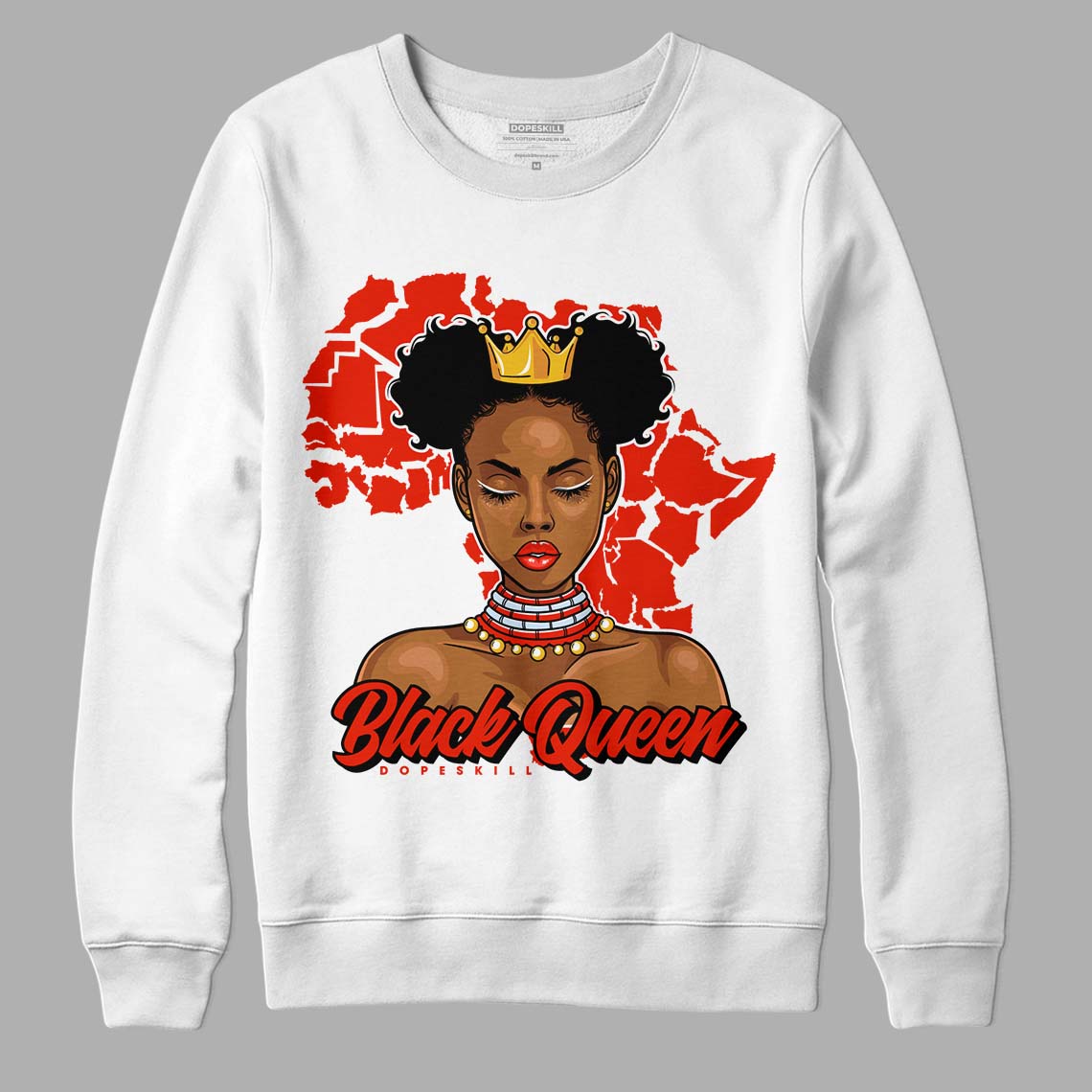 Jordan 6 Retro Toro Bravo DopeSkill Sweatshirt Black Queen Graphic Streetwear - White 