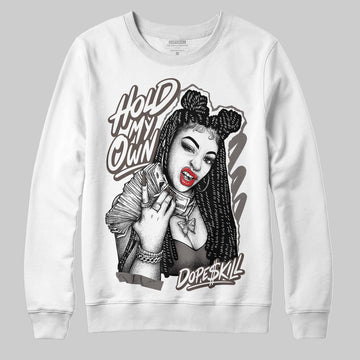 Jordan 4 Retro Cave Stone DopeSkill Sweatshirt New H.M.O Graphic Streetwear - White